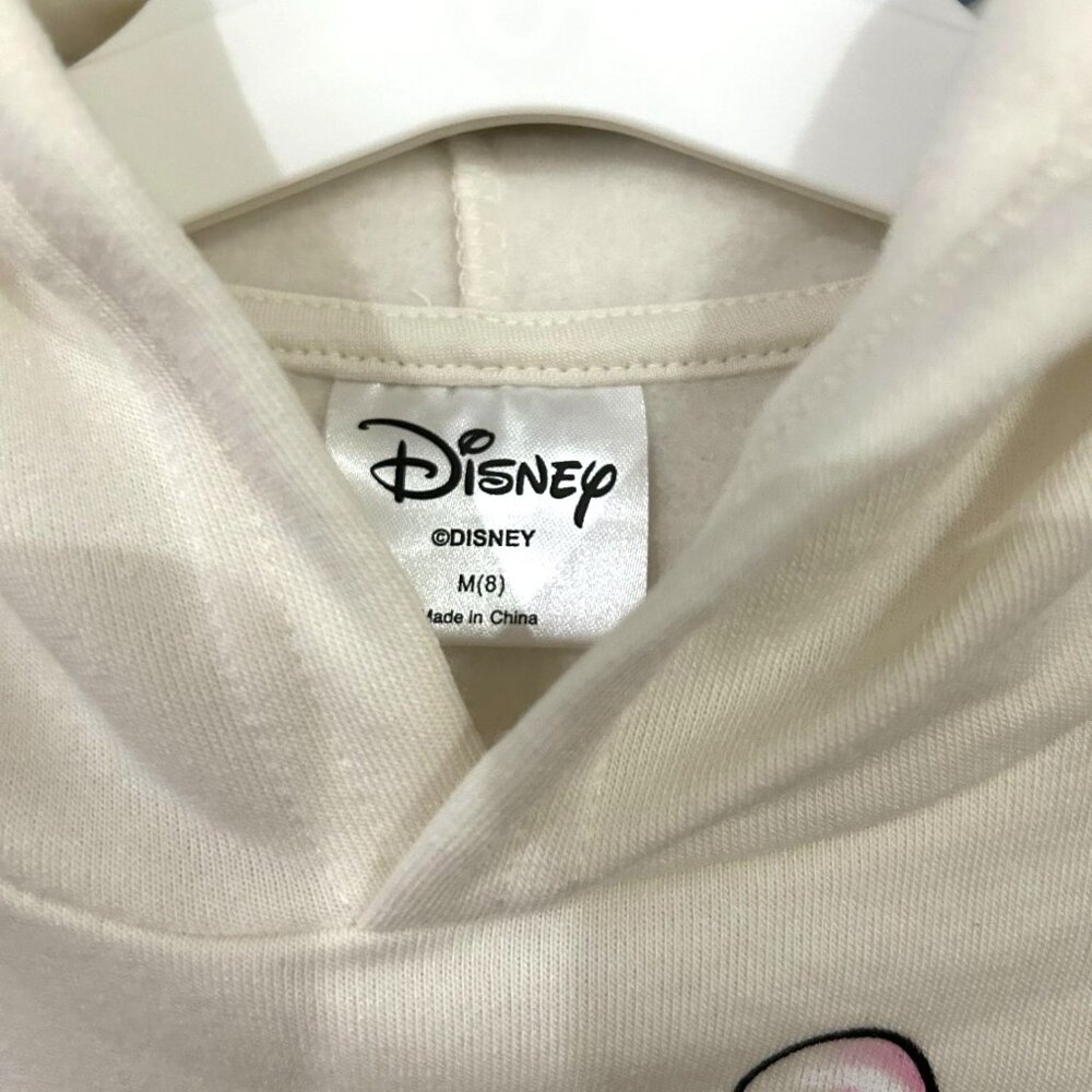 NWT Girls' Disney Bambi and Thumper Hooded Fleece Sweatshirt - Ivory MSRP $20 - Picture 5 of 6